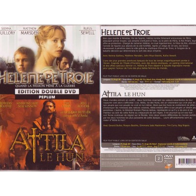 ATTILA LE HUN et HELENE DE TROIE DVD Double Deux Films Antiquité Peplum