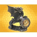 Horloge Figurine Dragon en Étain Montre Gothique Fantasy Dragons