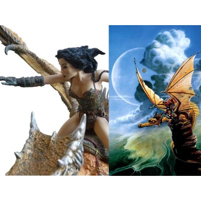 The Sentinel Dragon Figurine Chris ACHILLEOS Grande Statuette Fantasy la SENTINELLE