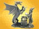 Magicien et Dragon devant un Chaudron Magique Sorcier Humain Dragonet Sortilege