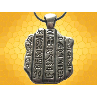 Pendentif Égyptien Pierre de Rosette Antiquité Collier Mythologie Égypte Antique