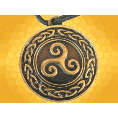 Pendentif Celtique Triskell Bijou Noeuds Celtiques Bronze Collier Antiquité Celtik
