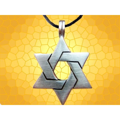 Pendentif Religieux Judaïque Étoile de David Large Bijou Antiquité