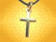 Pendentif Croix Chrétienne Finition Or Vif Dorée Bijou Crucifix Religieux 