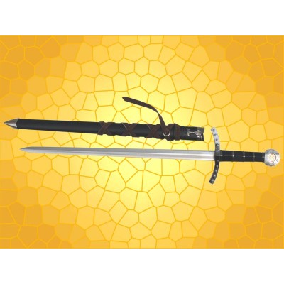 Épée de TEMPLIER avec Fourreau Cuir Réplique Épées templières