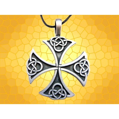 Pendentif Celtique Croix Celte et Pointes en Noeud Bijou Celtik Jewel