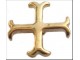 Pin Croix Cathare dorée Pins Chrétien Croisades