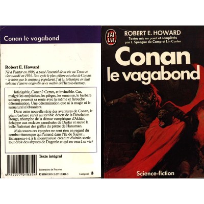 Conan le Vagabond Roman Heroic Fantasy de Robert E Howard