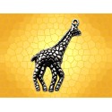 Pendentif GIRAFE Chromé Collier Animaux Sauvages Africains
