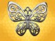 Pendentif PAPILLON Chromé Collier Animaux Fantasy Butterfly