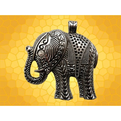Pendentif ÉLÉPHANT Chromé Collier Animaux Symboles éléphants Hindous