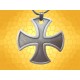 Pendentif Templier Croix Templière Bijou Médiéval Finition Argent Antique