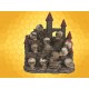 Château Fort et 12 Crânes Monde des Crânes Présentoir Figurines Skull World