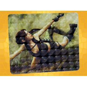 Tapis de Souris Tomb Raider Lara Croft en Action avec Pistolet