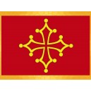 Drapeau Occitan Étoile Occitane jaune sur fond rouge Drapeaux Régionaux