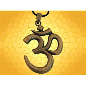 Gros Pendentif OM ou AUM Symbole Hindou Méditation Clé Vibratoire
