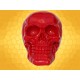 Crâne Rouge Brillant Squelette Humain Décoration Gothique