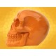 Crâne Orange Brillant Squelette Humain Décoration Gothique