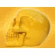 Crâne Jaune Brillant Squelette Humain Décoration Gothique