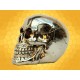 Crâne Doré Brillant Squelette Humain Décoration Gothique