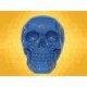 Crâne Bleu Brillant Squelette Humain Décoration Gothique