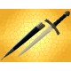 Dague Gemme Rouge Médiévale Mini épée du Moyen Age avec Fourreau