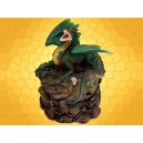 Boite Figurine Dragon Vert Magicien sur Rochers
