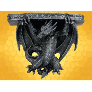 Étagère Murale résine noire gothique Dragon DRA509