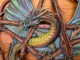 Pentagramme Dragon Vert Plaque Murale en Couleurs Fantasy Dragons Mythiques